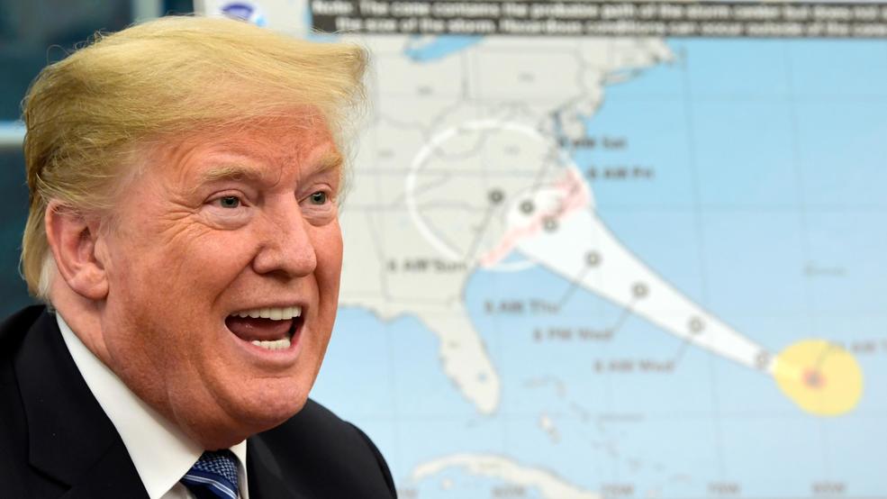 trump benefiting from recent hurricanes
