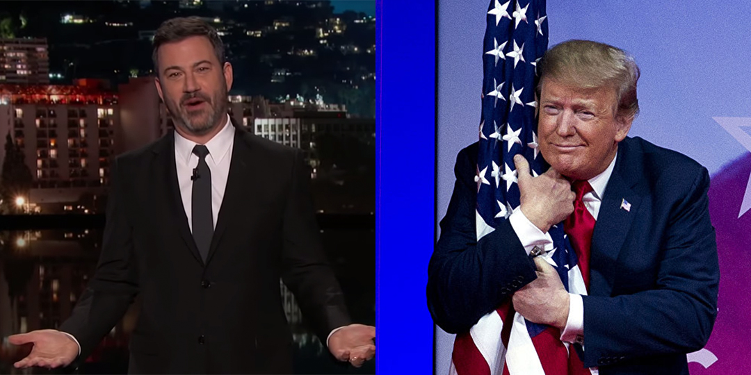 Jimmy Kimmel Knows Exactly Why Trump Was Hugging That Flag at CPAC ...