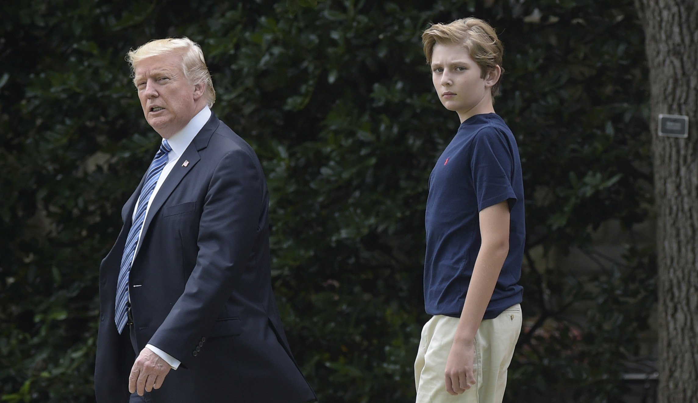 Trump Annoyed That Barron is So Tall Because Trump Wants to be the